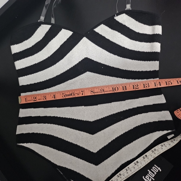Forplay, OG Barbie Black and White Striped Swimsuit - Picture 9 of 10